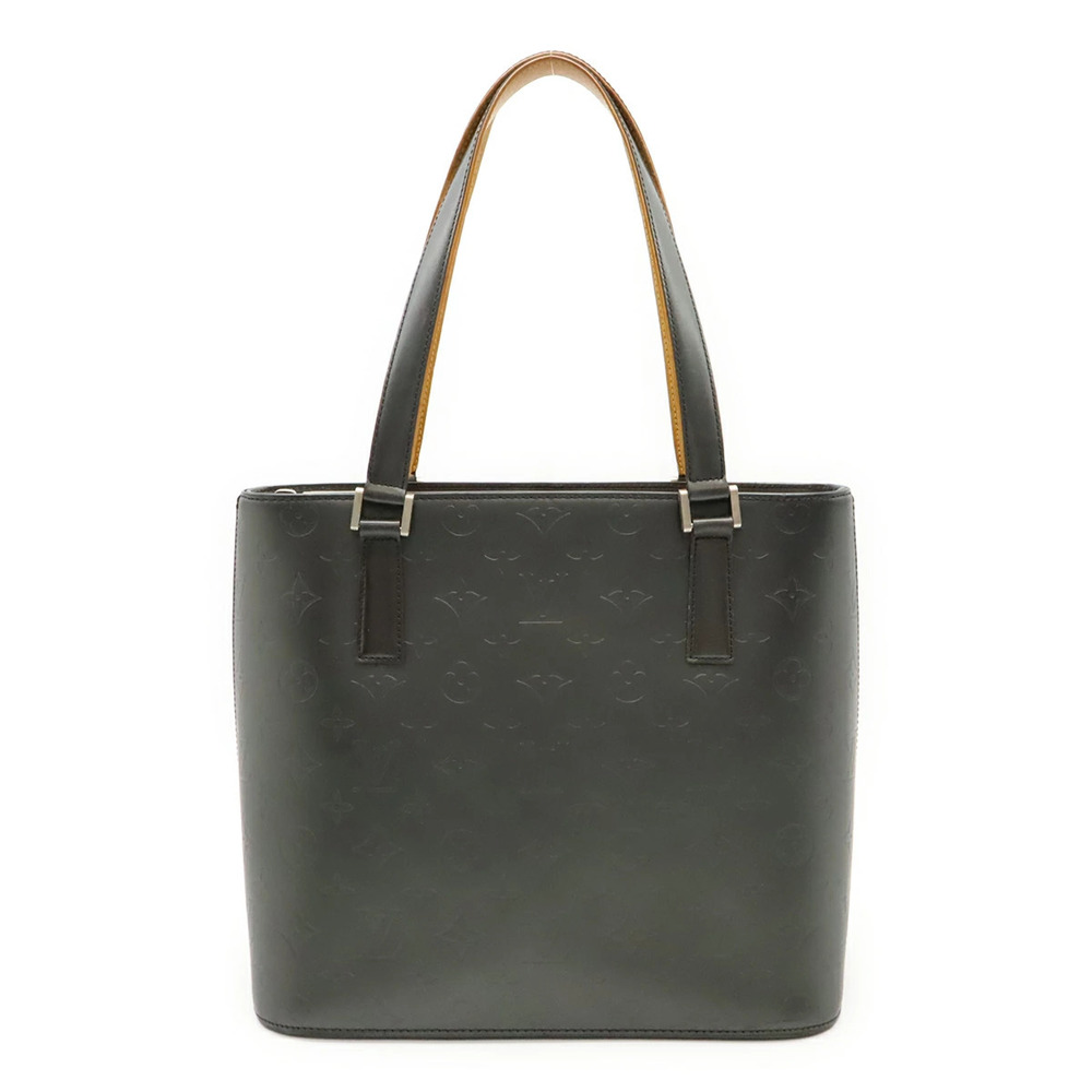 LOUIS VUITTON Monogram Matte Stockton Tote Bag Shoulder Leather Noir Black